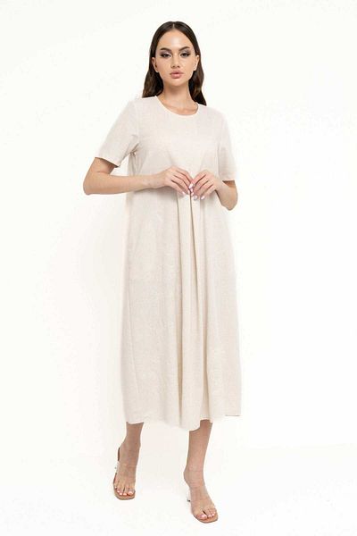 Nichii Women's Plain Midi Dress with Short Sleeves