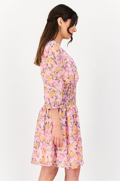 Marissa Olivia Women Floral Print Mini Dress, Multicolor