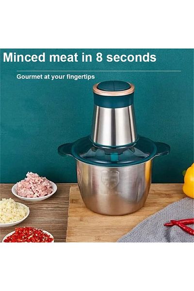 COOYA Food Processor, 3L Stainless Steel Electric Meat Grinders, with 4 Sharp Blades (3L)