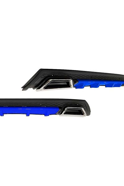 DELUXETUNING Difuzor bara spate universal , ELITE PLUS B Design, negru mat cu albastru