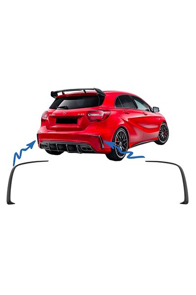 DELUXETUNING Prelungiri Extensii Bara Spate compatibil Mercedes A-Class W176 2012-2018 A45 Design