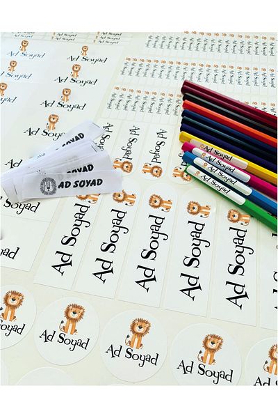 murat etiket School Label Pen Label Clothing Label Lion