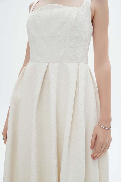 Nichii Ruffled Midi Dress with Straps