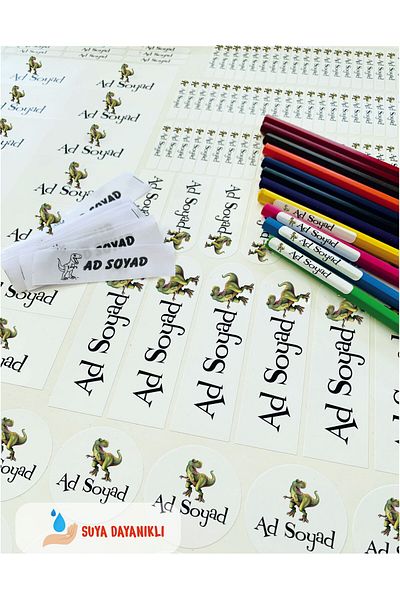 murat etiket School Label Pen Label Clothing Label T.Rex