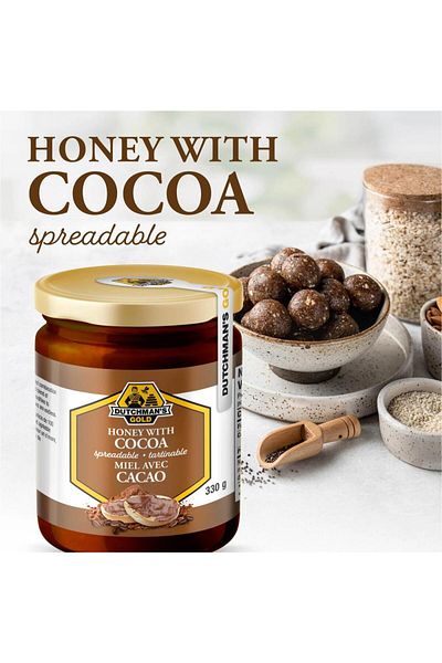 Dutchman's Gold Dutchman’s Gold Cocoa Honey Spread 330g – Rich Creamy Chocolatier Blend for Breakfast & Drinks