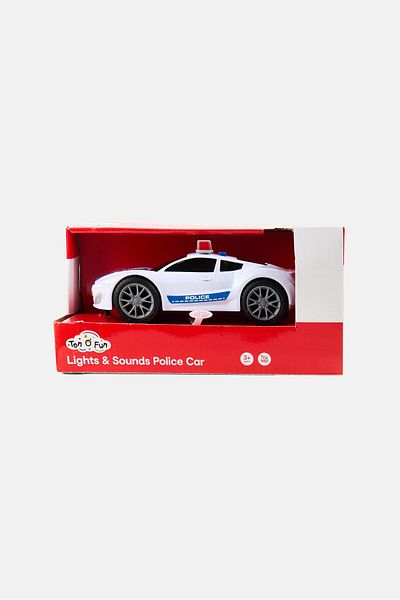Ton O' Fun Lights And Sounds Police Car, White