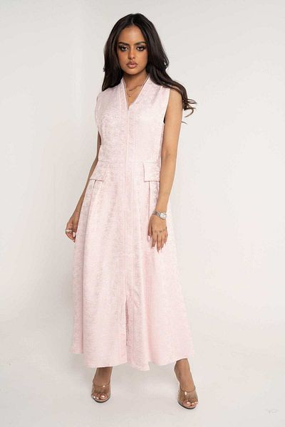 Nichii Sleeveless Midi Dress with Front Pockets