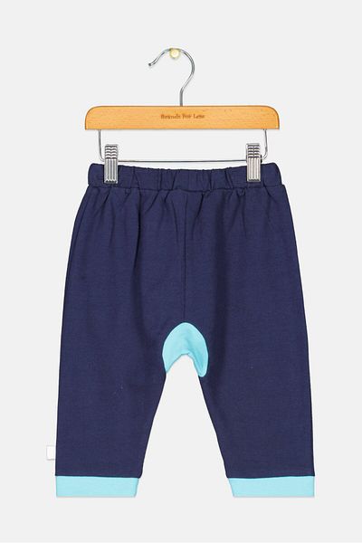 Cheekee Munkee Toddlers Boy Plain Drawstring Jogger Pants, Navy