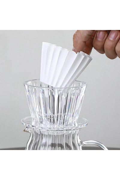 INVEIN B75 Crystal Coffee Dripper for Brewing Coffee - 75° Angled Coffee Dripper for Perfect Extraction