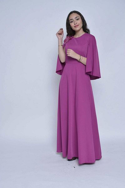 Nichii Long Sleeve Wide Butterfly Long Dress
