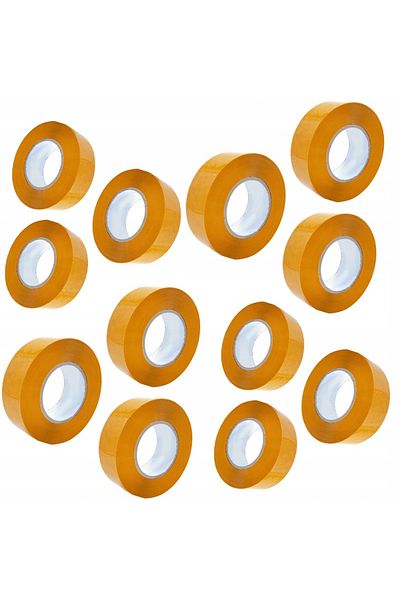 Rosfix 12x Taśma pakowa żółta 48 mm x 50 mm