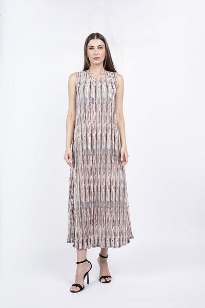 Nichii Long Printed Midi Dress without Sleeves