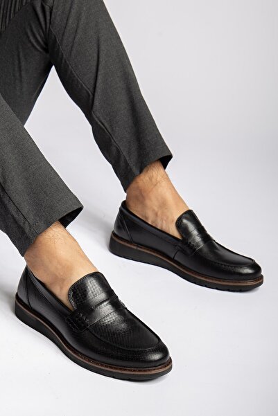 maximoda جلد طبيعي، بدون أربطة، مخيط، حذاء كلاسيكي رجالي أنيق جدًا من Karaca Flat Point