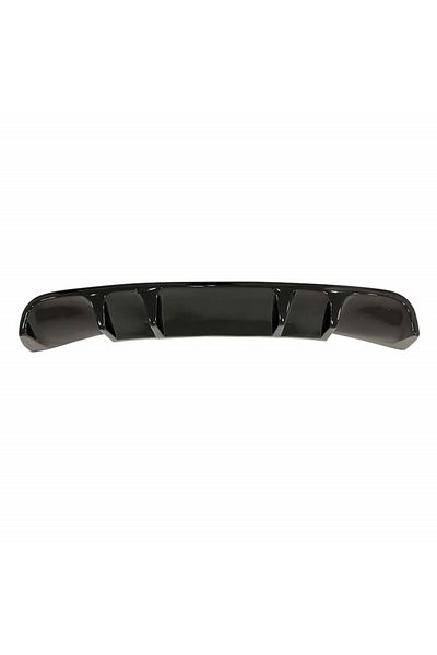 DELUXETUNING Prelungire difuzor Bara Spate compatibil cu VW GOLF 6 2008-2012 fara evacuare, negru lucios