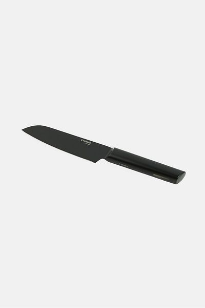 BEBEHOME Stainless Steel 7 Inches Chef Knife With Non-Stick Coating, Black