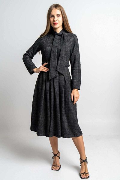 Nichii Women’s Long Sleeve Fitted Midi Winter Dress