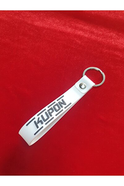 ATTA PAZARLAMA سلسلة مفاتيح السيارة من كوبون باللون الأبيض