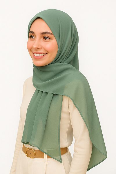 Stella Eşarp Women's Solid Color Thin Chiffon Shawl