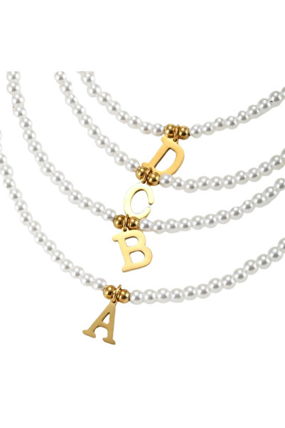 Belora Colier de perle cu litere - W