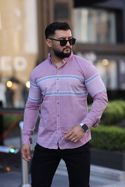 Klothy Men's Long Sleeve Panel Shirt 2400-10