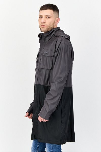 DRT Men Two-Tone Trench Coat, Multicolor