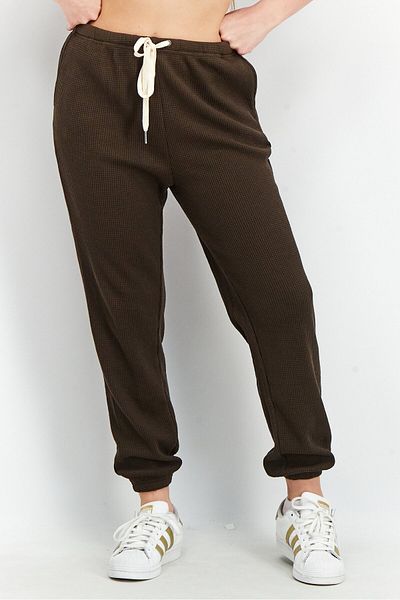 Nphilanthropy Women Regular Fit Textured Pants, Dark Brown