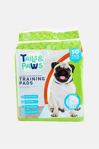 Tails & Paws 50Pcs Training Pads, Multicolor