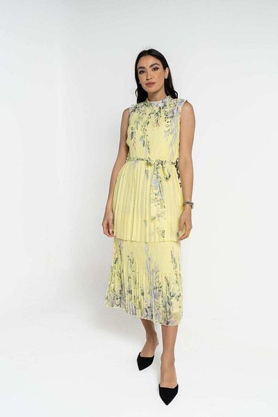 Nichii Soft Velvet Layered Midi Dress