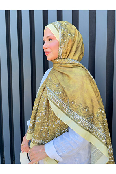 Ahsenhijab Retro Desen Pamuk Soft Şal Aura Seri