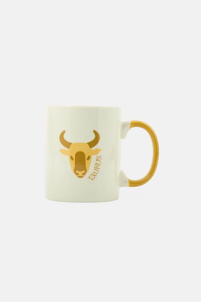 Muy Mucho Taurus Zodiac Mug 330 ml, White