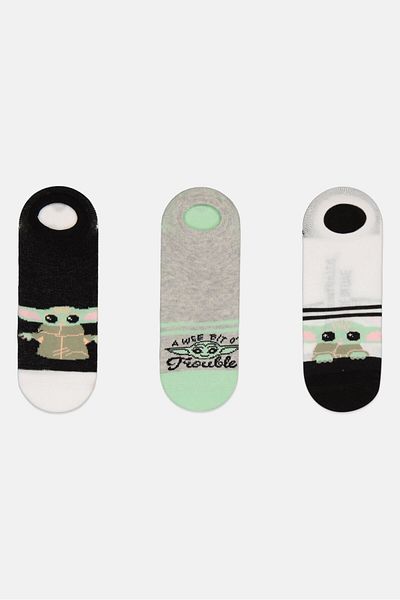 Star Wars Kids Boy 3 Pairs No Show Socks, Multicolor