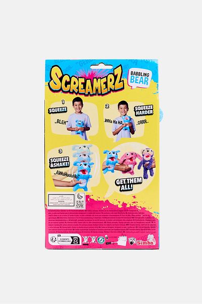 Screamerz Babbling Bear Squeeze And Shake Prank Plush Toy