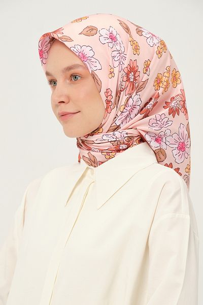 Madame Polo Ψηφιακό Φουλάρι Twil Πολύχρωμο 90x90 cm Αντιολισθητικό ύφασμα