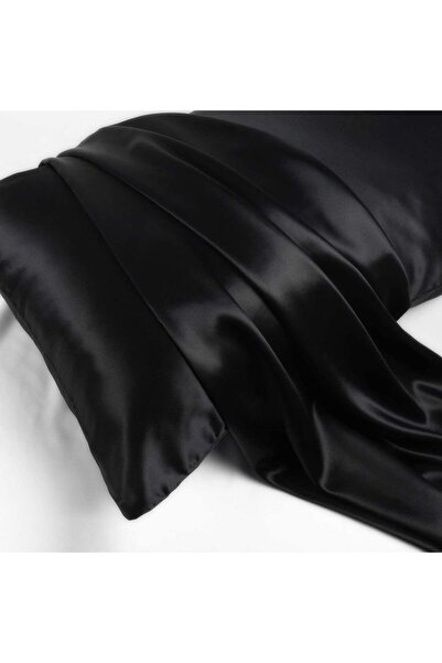 ÖZBİL Non-Sweat Silk Satin Pillowcase Set of 2 50X70 Black