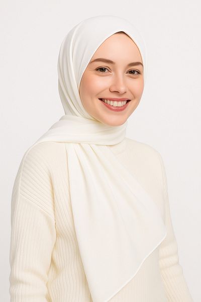 Stella Eşarp Women's Solid Color Thin Chiffon Shawl