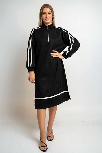 Nichii Women's Long Sleeve Loose Midi Dress