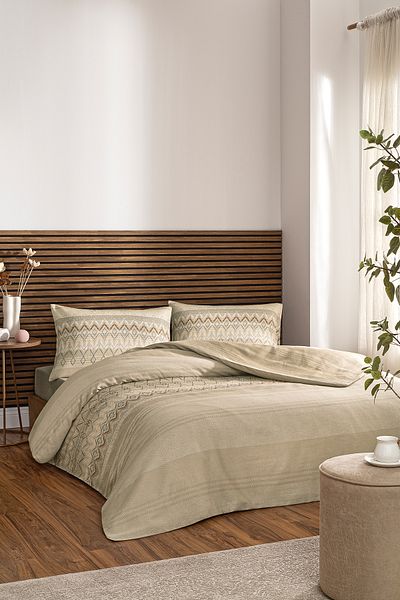 Özdilek Herringbone Double Soft Life Satin Duvet Cover Set