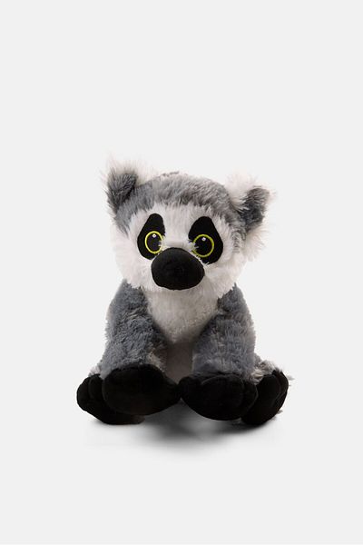 Eco Pals Stuffed Ring-Tail Lemur Plush Toy 27 cm, Grey