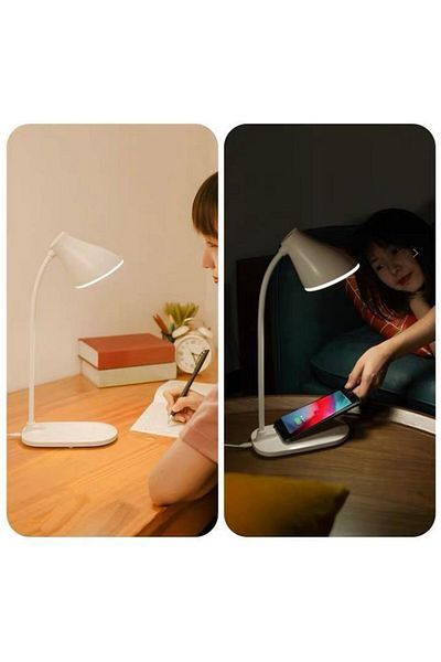 Tescomak LED desk lamp with wireless charging function for phones white
