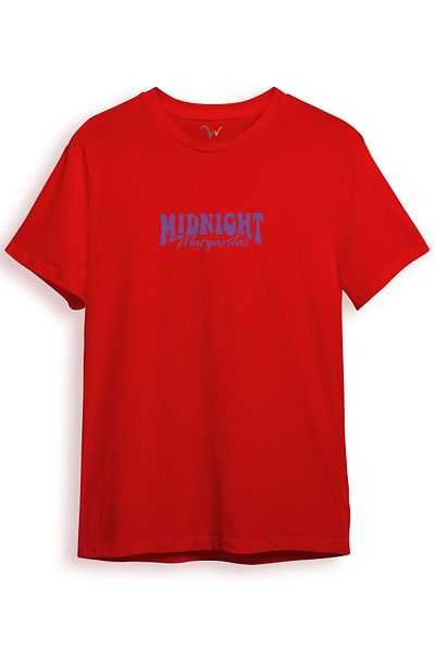 WİDİ Midnight Margaritas Front and Back Printed 100% Cotton Unisex Regular Fit T-Shirt