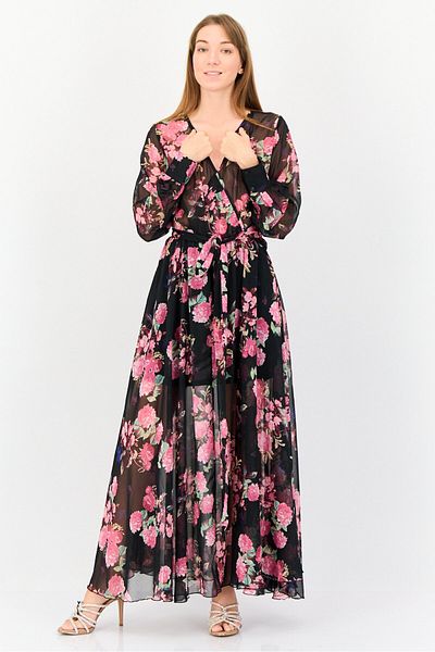 Spy Zone Exchange Women Floral Print Maxi Dress, Multicolor