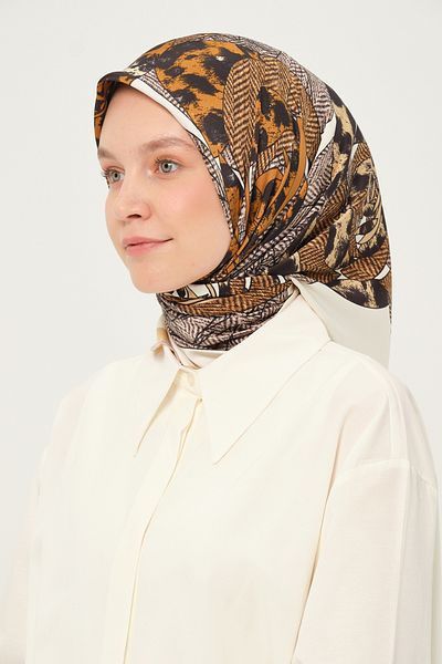 Madame Polo Printed Rayon Scarf Multicolor Wrinkle-Free Patterned