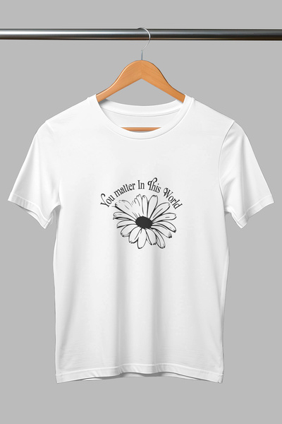 giftkonsept You Matter in This World Value Printed Cotton Unisex White T-Shirt