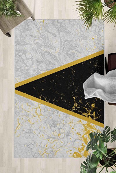 Monnhein Covor lavabil cu bază anti-alunecare – Covor modern cu imprimare dig...