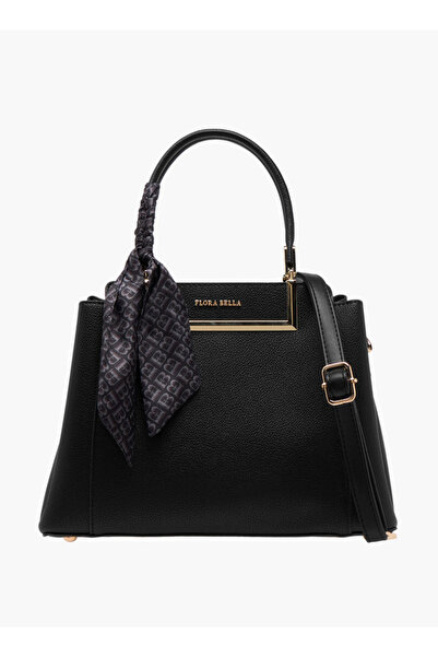 Flora Bella by Shoexpress حقيبة تسوق فلورا بيلا الصلبة بمقبض مزدوج ووشاح - ال...