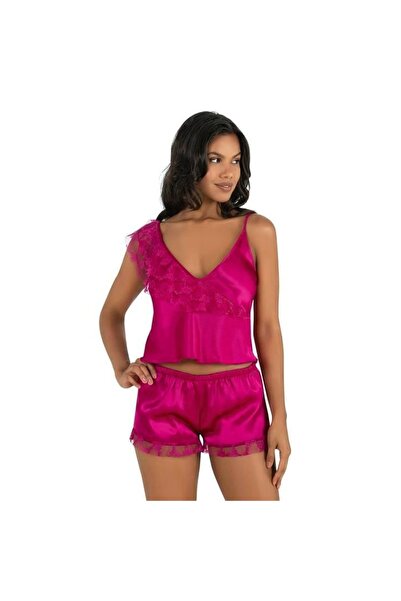 Narnuga Marsilyan- Cherry Satin Shorts Set 9205