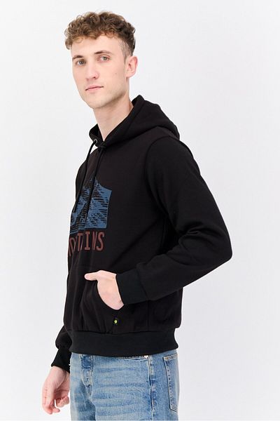 Horizon by Bass Creek Outfitters Men Graphic Long Sleeves Hoodie, Black
