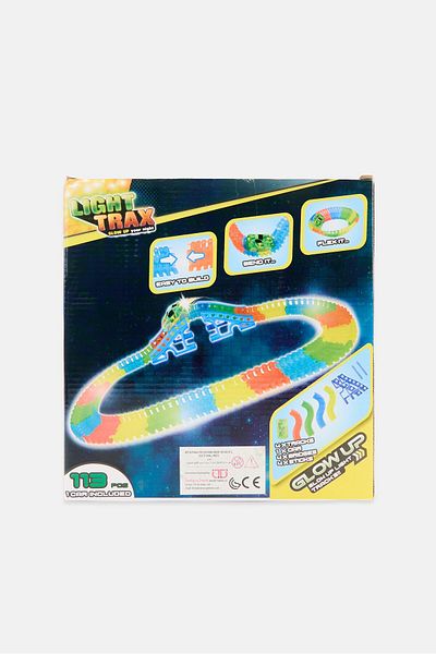 Happyline Happy Line Flexible Track 113 Pcs With Bridge And Car, Assorted