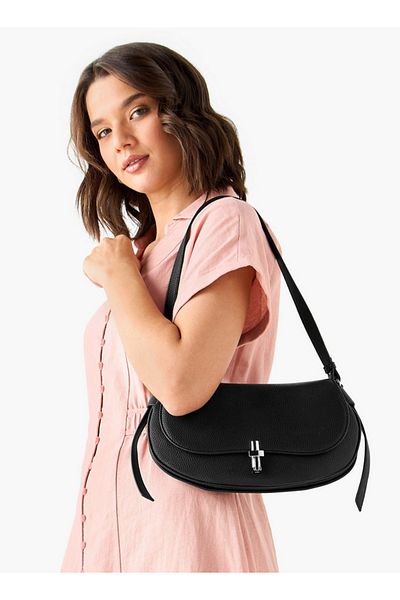 Flora Bella by Shoexpress Flora Bella Textured Crossbody Bag with Detachable Shoulder Strap