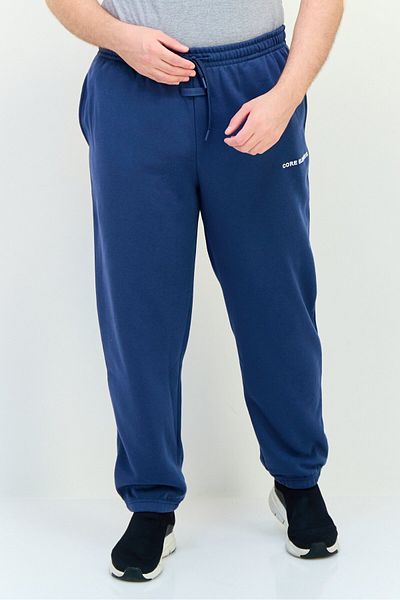 Core Elements Men Regular Fit Embroidered Logo Jogger Pants, Slate Blue